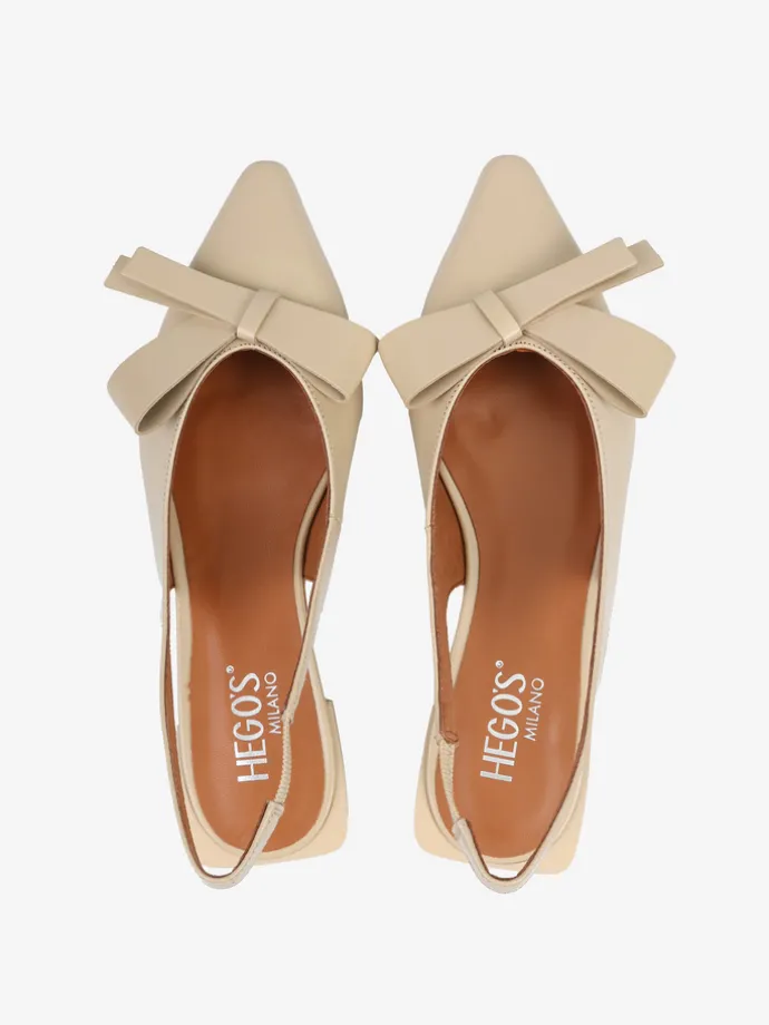 ELEGANCKIE BALERINY Z ODKRYTĄ PIĘTĄ HEGO'S Milano