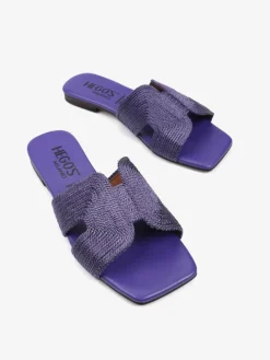 FIOLETOWE KLAPKI HEGO'S Milano