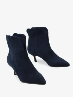 GRANATOWY BOTKI NA NISKIM OBCASIE HEGO'S Milano