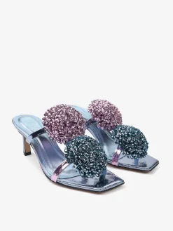 KLAPKI Z OZDOBNYMI POMPONAMI HEGO'S Milano