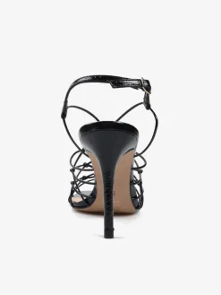 LAKIEROWANE SANDAŁY Z PLECIONKI HEGO'S Milano