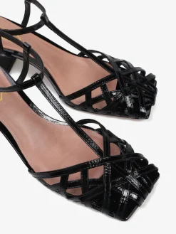 LAKIEROWANE SANDAŁYNA NISKIMOBCASIE HEGO'S Milano