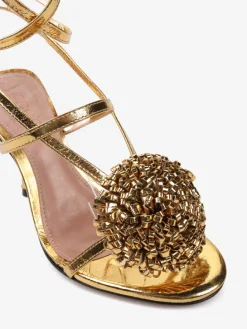 SANDAŁY Z OZDOBNYMI POMPONAMI HEGO'S Milano