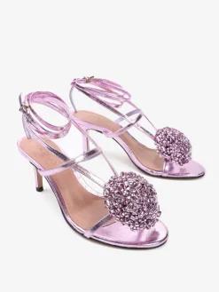 SANDAŁY Z OZDOBNYMI POMPONAMI HEGO'S Milano