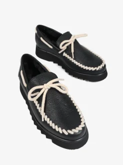 SKÓRZANE MOKASYNY Z PRZESZYCIEM HEGO'S Milano