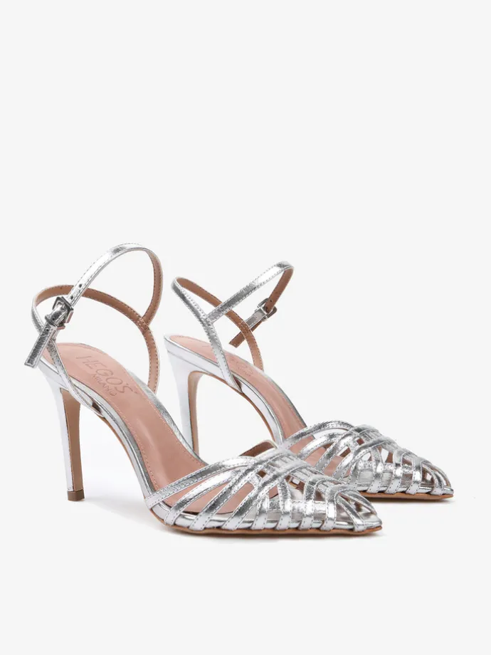 SREBRNE SANDAŁY NA SZPILCEHEGO'S Milano
