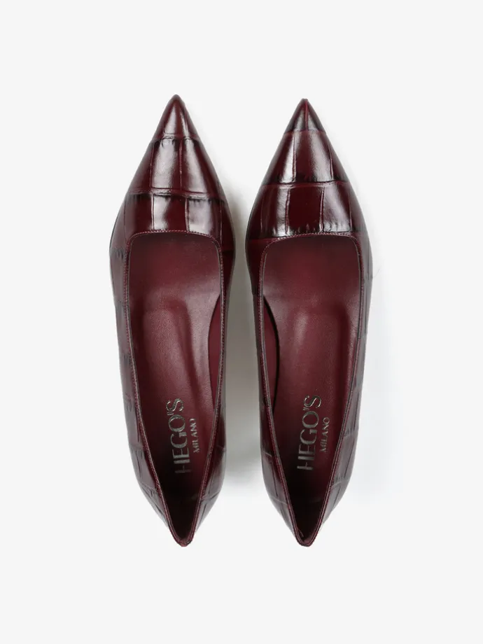 SZPILKI Z TŁOCZONEJ SKÓRY HEGO'S Milano