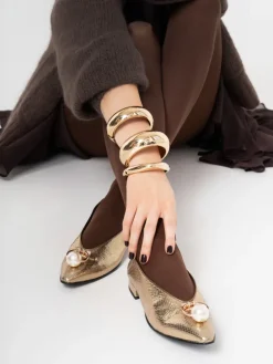 ZŁOTE BALERINY HEGO'S MILANO