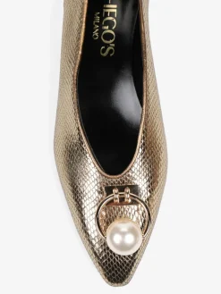 ZŁOTE BALERINY HEGO'S MILANO