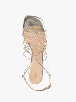 ZŁOTE SANDAŁY NA SZPILCE HEGO'S Milano