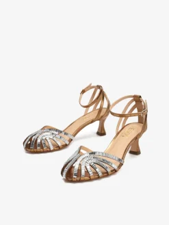 ZŁOTE SANDAŁY NA SZPILCE HEGO'S Milano