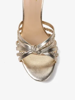 ZŁOTE SANDAŁY Z CIENKIMI PASKAMI HEGO'S Milano